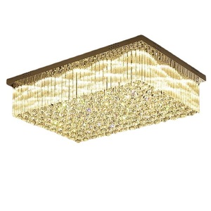Ahorro de energía Gran Golden Hotel Lobby cuadrado Hotel de lujo Luz de techo de lujo Restaurante Smart Rgb Luz de techo de cristal - Product Image 5