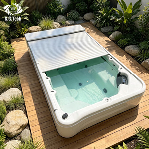 Couverture <span class=keywords><strong>de</strong></span> <span class=keywords><strong>piscine</strong></span> automatique en aluminium Water Crown, isolante thermiquement, anti-poussière et sécurisée pour villa, hôtel, <span class=keywords><strong>piscine</strong></span> publique - Product Image 2
