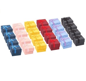 Assorted Colors Ring Jewelry Box Anniversaries, Weddings, Birthdays Cheap cardboard Gift Box Set Jewelry Packaging Box Paper
