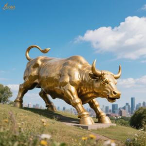 Décoration de zoo d'animaux, sculpture de taureau en bronze de grande taille, fabrication artisanale, vente en gros d'usine - Product Image 4