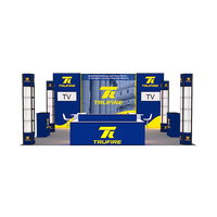 20x20ft modulaire Portable spirale tour aluminium LED toile de fond étagères affichage rétro-éclairé Table réutilisable commerce équitable Stand