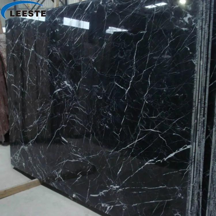 Caldo Nero Nero a buon mercato lastra 60x60 piastrelle di marmo per la decorazione D'interni