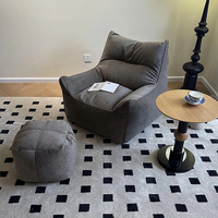 Chaises de salon modernes pour le salon, ensemble de meubles rembourrés, fauteuil de luxe inclinable, pouf simple de loisirs en tissu, canapés, fauteuil pour la maison