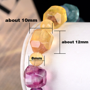กำไลหินคริสตัลธรรมชาติขายส่ง คุณภาพสูง กำไลฟลูออไรต์สีรุ้ง - Product Image 3
