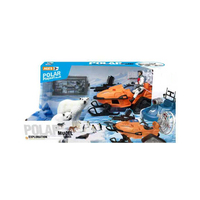 Figurine articulée humaine, modèle ours polaire, jouets de sauvetage animalier avec bateau et avion