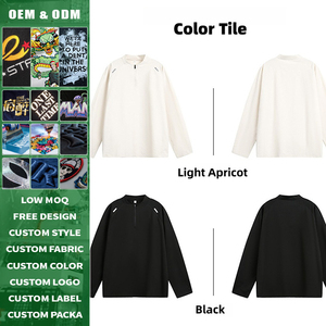 T-shirt de performance à col montant personnalisé, demi-zip, manches longues, pour homme, maillot sportif, protection solaire réfléchissante, respirant, séchage rapide, athlétique - Product Image 3