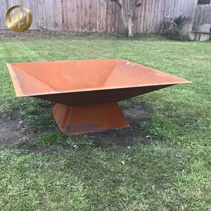 Kim Tự Tháp Corten Thép 2Mm Dày Kim Loại Gỗ Đốt Nóng Hố Lửa Cho Củi Nhiên Liệu - Product Image 4