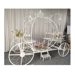 Carrozza Bianca Portatile per Feste, Decorazione e Esposizione, Carrozza Reale, Carrozza di Cenerentola, Carrozza Nuziale - Product Image 5