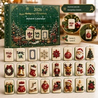 Boîte mystère de l'Avent 2026 en plastique souple, style Canard Jaune, thème Noël et Fête de l'Indépendance, Mahjong |   Noël