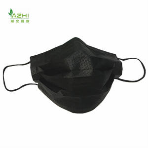 Hitam 3 lapisan masker wajah sekali pakai kotak Earloop dikemas tanpa medis - Product Image 2