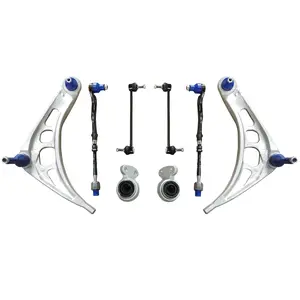 Germany Car adjustable Aluminum suspension arm Front Lower control arm kits for BMW 3 Series E46 auto parts  8pcs/set 