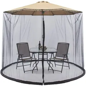 Payung Anti Air Taman Pasar Poliester 100% untuk Meja Payung Luar Ruangan dengan Kelambu
