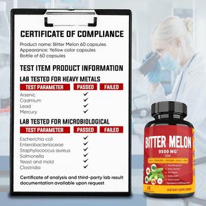 Biochealth GMP organik Halal 9500mg ekstrak <span class=keywords><strong>Melon</strong></span> pahit kapsul suplemen alami untuk metabolisme glukosa untuk dewasa - Product Image 3