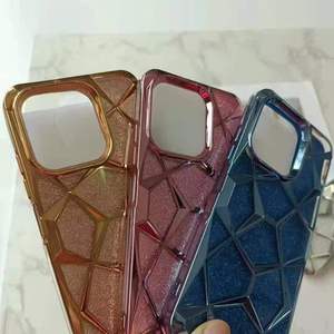 Luxe 3D diamant motif créatif dégradé couleur galvanoplastie coque de téléphone pour Itel A18 A04 <span class=keywords><strong>A60</strong></span> A70 S24 étui de protection - Product Image 5