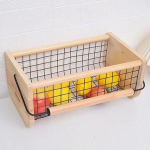 Panier de rangement en bois Panier de récolte <span class=keywords><strong>du</strong></span> <span class=keywords><strong>jardinier</strong></span> Articles divers en fer pour fruits et légumes Jardin d'œufs - Product Image 3