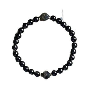Manifestation Protection Bracelet Perlé Tourmaline <span class=keywords><strong>Diamond</strong></span> Cut Bracelet Obsidienne Noire Pour Hommes Et Femmes - Product Image 6