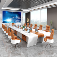 Mobilier de bureau haut de gamme salle de réunion bureau salle de réunion Table de conférence avec chaises de direction assorties longue Table de réunion