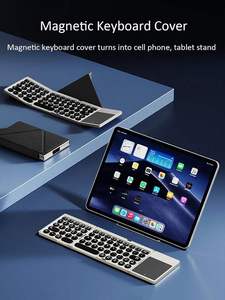 Manufacturer Rechargeable Folding Keyboard Wireless Slim Scissor Multi-Device Tri-Folding Keyboard with <b>Mouse</b> Built in - Product Image 3