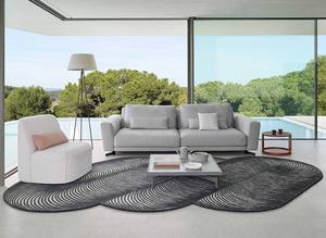 Tapis géométriques modernes faits main de luxe, tapis en laine sur mesure, tufté à la main, bouclé, 10 mm, décoration de sol pour salon - Product Image 2