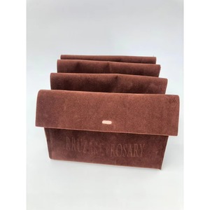 #New Arrival Custom Logo Printed Velvet Dustproof Rectangle Small <b>Envelope</b> Flap Jewelry <b>Gift</b> Bag with Ribbon Bow - Product Image 2