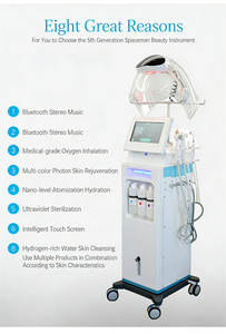 Máquina facial portátil 8 en 1 de hidro-oxígeno para limpieza profunda de la piel, equipo de belleza para reafirmar el rostro - Product Image 3