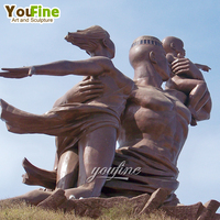 Statues de monuments de la Renaissance africaine en bronze sur mesure de grande taille