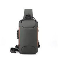 <strong>Best</strong> <strong>Selling</strong> Waterproof Durable Chest <strong>Bag</strong> with USB <strong>Men</strong> Crossbody Sling <strong>Bag</strong> Anti-theft <strong>Designer</strong> Password Lock for <strong>Men</strong>