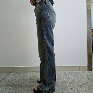 Wholesale Custom OEM Women Vintage Classic Comfortable Denim <b>Jeans</b> Casual Trousers Fashion Streetwear Pants - Product Image 3