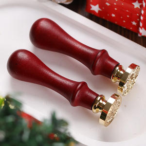 Ensemble de tampons à cire en bois de Noël avec motifs de rennes, Père Noël, sapin, flocon de neige et cloche pour la création artisanale et la scellure de cadeaux de Noël - Product Image 2