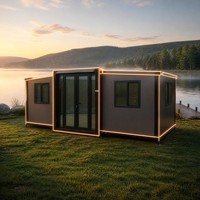 Casa Contenedor Expandible de 40 pies, 3 Dormitorios, Casa Modular Prefabricada, Villa de Lujo Lista para Usar en Complejos Turísticos, Casa Contenedor Expandible Prefabricada de 20 pies