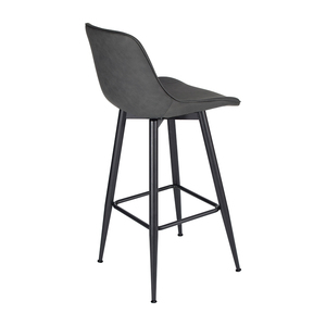 Tabouret <span class=keywords><strong>de</strong></span> <span class=keywords><strong>bar</strong></span> rembourré en PU, <span class=keywords><strong>chaise</strong></span> <span class=keywords><strong>de</strong></span> <span class=keywords><strong>bar</strong></span> avec cadre en fer <span class=keywords><strong>noir</strong></span> thermolaqué et repose-pieds pour <span class=keywords><strong>bar</strong></span>, café, restaurant, tabouret <span class=keywords><strong>de</strong></span> comptoir - Product Image 4