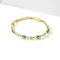 Bracelet Minimaliste Femme en Argent S925 avec Zircons Multiples et Sertissage Bezel – Bijou de Mariage Élégant pour Femme – Vente en Gros