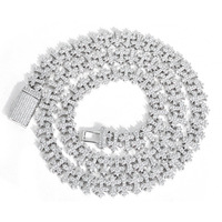 Colliers Hip-Hop en Argent Sterling 925 Massif Plaqué Or 18K avec Logo Personnalisé, Croix et Feuille d'Érable en Moissanite Micro-Pavée, Vente en Gros
