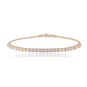 925 Sterling <b>Silver</b> Tennis <b>Bracelet</b> with Chain Extension Rose Gold Plated CVD Diamond Round Cut Luxury Jewelry for Women - Product Image 5