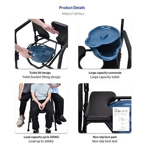 Customized movable and convenient toilet chairs for elderly and disabled people - Product Image 3