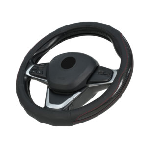 Housse de <span class=keywords><strong>volant</strong></span> de voiture en cuir véritable avec logo personnalisé OEM ODM et anneau intérieur en caoutchouc blanc pour commande en gros - Product Image 6