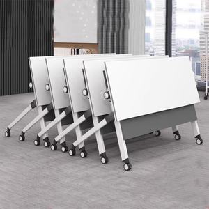 Tavolo da conferenza pieghevole con ruote mobile ufficio scrivania pieghevole sala riunioni tavolo per la scuola di uso seminario - Product Image 5
