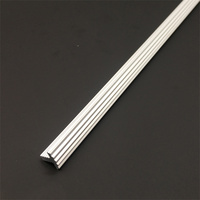 DECORTRIM Profilé de transition en aluminium en forme de T 9x6mm avec base dentelée pour bordure de carrelage et nez de marche