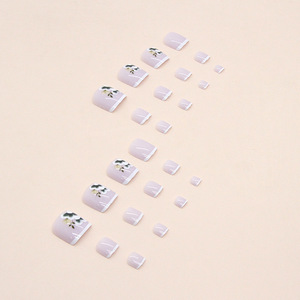 F072 Carré Faux Ongles D'orteil Couverture Complète Ongles Artificiels Acrylique <span class=keywords><strong>Pied</strong></span> Nail Art Conseils <span class=keywords><strong>Manucure</strong></span> Outils - Product Image 2