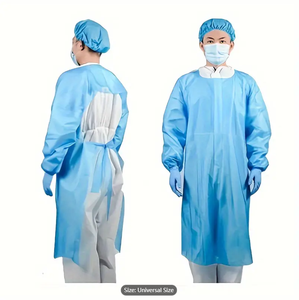 Isolement médical imperméable bleu de vêtements de protection pour la robe jetable de <span class=keywords><strong>Cpe</strong></span> d'hôpital - Product Image 3
