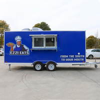 Remorque de nourriture bon marché de cafés DOT BBQ chariot de nourriture vérifié USA 20 pieds mobile camion de nourriture de crème glacée remorque pizza avec cuisine complète