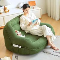 Moderne Rétro Français Double Nid Pouf Canapé Ensemble Petit Appartement Salon Chambre Balcon-Paresseux Tissu Rembourrage Chaise