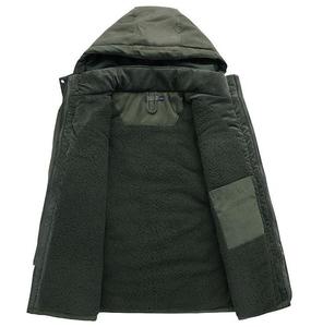 Wholesale Winter Fleece Jackets Casual <strong>Men's</strong> Warm <strong>Coats</strong> <strong>Long</strong> Sleeve Thick Cotton <strong>Mens</strong> Hooded Jacket Outwear - Product Image 6