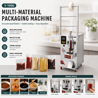 Machine d'emballage électrique compacte 48x56cm à trois soudures latérales pour liquides, 5 199g, pour l'emballage de sauce soja, de jus et de lait