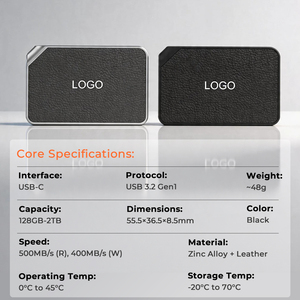 New 128GB-2TB High Speed USB-C Portable <b>SSD</b> USB 3.2 Gen1 500MB/s <b>External</b> Storage for Business/Office Rugged Design Zinc - Product Image 5