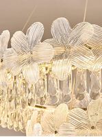 Lampe suspendue en cristal de luxe moderne E14 Luminaire de plafond pour salon Restaurant Chambre à coucher Intérieur Tailles moyennes