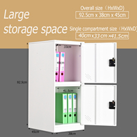 MECOLOR Casier Vertical Compact à un Niveau avec Moraillon pour Cadenas, Rangement à 2 ou 3 Compartiments pour Employés, Maison, Bureau, École, Enfants