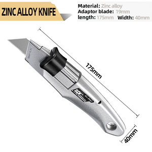 Open Box SDI Automatic Rebound Retractable Zinc Alloy Wallpaper <strong>Knife</strong> 5461 Hand Safety Utility <strong>Knife</strong> OEM Customization Support - Product Image 4