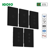 Interruptor de Luz Inteligente WiFi Estándar Australiano IGOTO, Interruptor de Pared Táctil, Fabricante de Marca Privada OEM