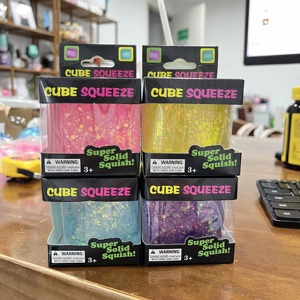 Juguetes Antiestrés de TPR con Forma de Cubo de Hielo Cuadrado, Lindos y Divertidos, de Rebote Lento y Realistas, para Todas las Edades - Product Image 1
